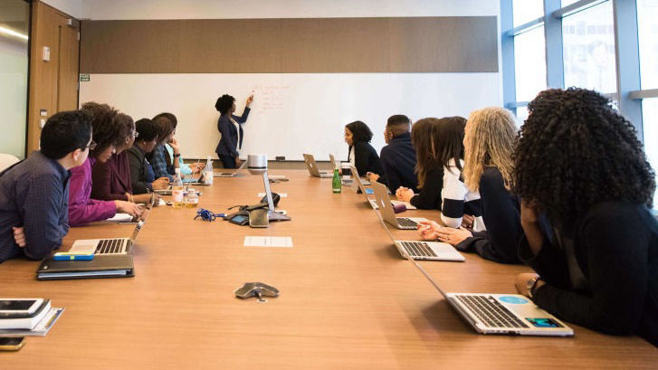 Professional liability insurance business meeting